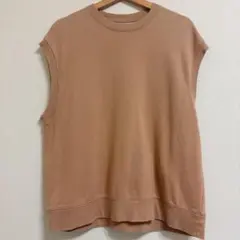 無印　ピンクベージュ ベスト M-Lサイズ