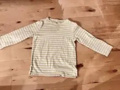 無印良品　太番手ボートネック長袖Ｔシャツ（黄色）