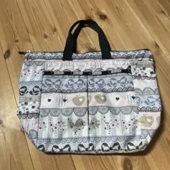 LeSportsac レスポートサック トートバッグ リボン りんご 鳥柄
