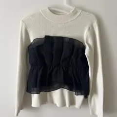 VIS シフォンフリル付き長袖トップスのサムネイル