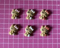 キティちゃん ネイルパーツ 6個セット