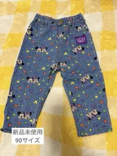 【新品未使用】Disney ミッキーデニムパンツ 90