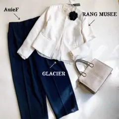 【美品】 ノーカラージャケット パンツ 3点セット ママスーツ 卒業 入学