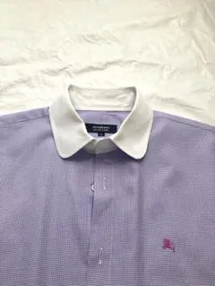 Burberry Black Label 紫色 長袖シャツ チェック　39サイズ