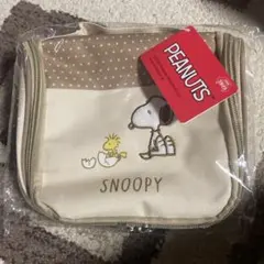 スヌーピー　フック付き　プレミアム　トラベルポーチ