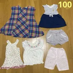 女の子100 夏服　ワンピース　ハーフパンツ　トップス　まとめ売り　ハンドメイド