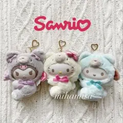キティ クロミ ポチャッコ ☆ 着ぐるみマスコットホルダー エンジェルベア