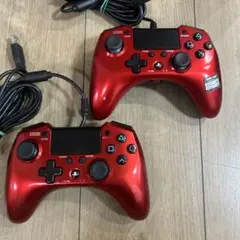 PS4 PS3 コントローラー ホリパッドFPSプラス　2個セット　レッド