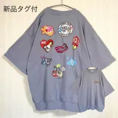 新品タグ付き ANGEL BLUE エンジェルブルー 刺繍プリントTシャツ