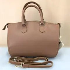 MILOSミニボストンバッグ ショルダー付 キャメル　未使用タグ付のサムネイル