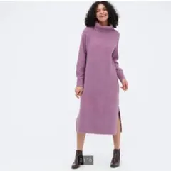 激安☆人気カラー☆UNIQLO☆タートルネックニットワンピース