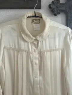 70s used vintage GUNNIES ブラウス　丸襟　着画アリ