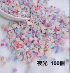 夜光 バラ ネイルパーツ 100個