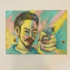 狐狼の血② F4 キャンバス 油彩画 人物画 絵画 - メルカリ