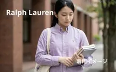 ラルフローレン 長袖 オックスフォード シャツ パープル 160 スリムフィット