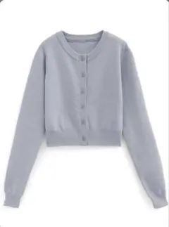 GRLグレイルショート丈ニットカーディガン[an1509] ブルー
