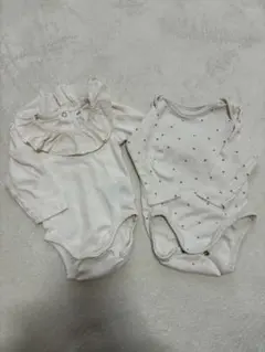 H&M オーガニックコットンロンパース 2点セット