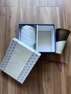 はんなり 波の華ペアカップ　美濃焼 ツートンカラー陶器コップ2個セット