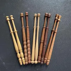 ☆ビンテージ☆ イギリス製レースボビン ＊木製手作りボビンセット10本＊ ☆ビンテージ☆ イギリス製レースボビン ＊木製手作りボビンセット10本