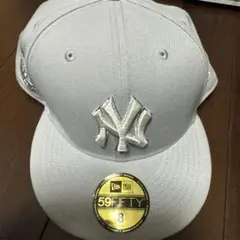 New Era 59FIFTY グレー ヤンキースキャップ
