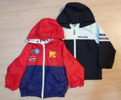 ミキハウス MIKIHOUSE フード付きジャケット 100cm 2枚セット