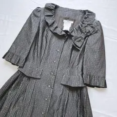 定価15万 Rene 23SS モノトーンツイード レース ビジュー コート