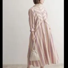 アーバンリサーチドアーズ　ストライプAラインワンピース定価11000円