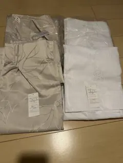 アイボリー ドレープカーテン 2枚セット