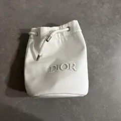 Dior ホワイト ドローストリングポーチ 化粧ポーチ