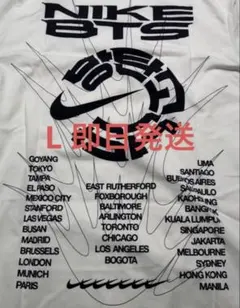BTS Nike x BTS コラボ Tシャツ 韓国ワッペン仕様 Lサイズ - メルカリ