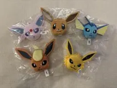 ポケットモンスターボールチェーン付 フェイスぬいぐるみ　5種セット