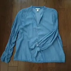 H&M デニムブルー 長袖シャツ