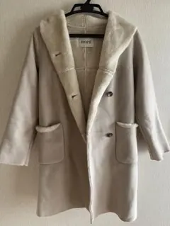 【クリーニング済】ROPE フェイクムートンコート ベージュ