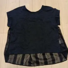 ステラシフォン 半袖Tシャツ シフォン 黒のサムネイル