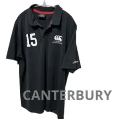 ほぼ新品CANTERBURY ラグビー ポロシャツ Lサイズ ブラック - メルカリ