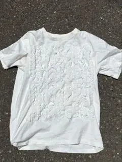 yaponskii フリル装飾 半袖Tシャツ ホワイトのサムネイル
