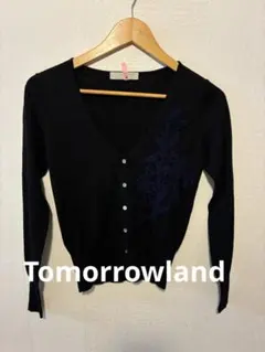 TOMORROWLAND トゥモローランド 刺繍カーディガン ブラック M 상태좋음