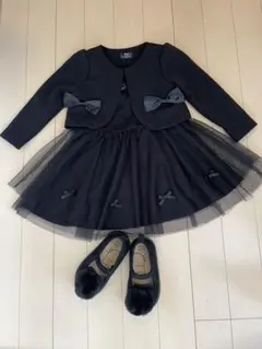 フォーマルワンピース、ボレロ、靴3点セット！祝い事、結婚式、入園式、卒園式など。
