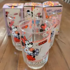 昭和レトロ☆キリン☆ディズニー メッセージグラス ミニーちゃん 5個セット 箱入