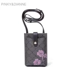 新品 ピンキーアンドダイアン スマホショルダー スマホポシェット フラワー 花