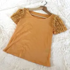 FRANCO FERRARO オレンジ　フリル　カットソー　Tシャツのサムネイル
