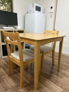 ニトリ ダイニング3点セット（テーブル×1、椅子×2）オーク75/ポルテ ニトリ ダイニング3点セット（テーブル×1、椅子×2）オーク75/ポルテ