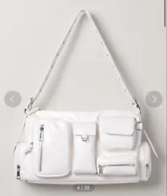 JEANASIS 6ポケットワンショルダーBAG バッグ ホワイト レザー