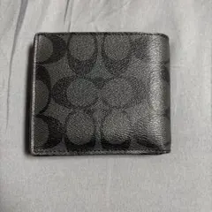 COACH 二つ折り財布 シグネチャー ブラックのサムネイル