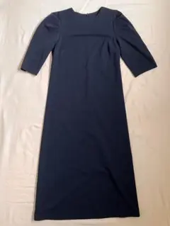 Oh My Tailor ネイビー 紺 七分袖 膝丈 ワンピース 入学式 卒業式