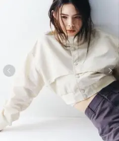 【BEAUTY&YOUTH】ナイロンツイルショートブルゾン