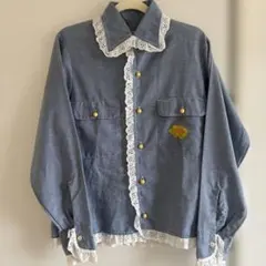 70s vintage BIGMAC シャンブレーシャツ　ペイント ヒッピーのサムネイル