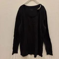 美品✨ 【XL】ブラック 長袖 Tシャツ シンプル　無地 ロンT トップス