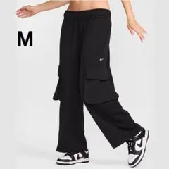 ナイキ ローライズ オーバーサイズド スウェットパンツ M 黒 ブラック