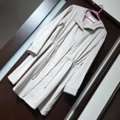 ベージュ フード付き スプリングコートLサイズ